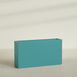 Delray Rectangular Planter in Satin Seafoam Green, 60"L × 12"D × 32"H, shown empty
