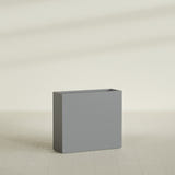 Delray Rectangular Planter in Matte Gunmetal, 36"L × 12"D × 32"H, shown empty