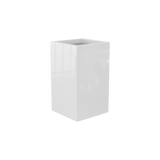 Darwin corner fiberglass planter in Gloss Bright White