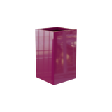 Darwin corner fiberglass planter in Gloss Eggplant