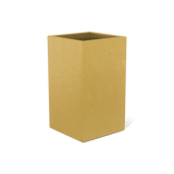 Darwin corner fiberglass planter in Gloss Metallic Gold, 24 × 24 × 42 in, studio render