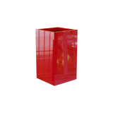 Darwin corner fiberglass planter in Gloss Red