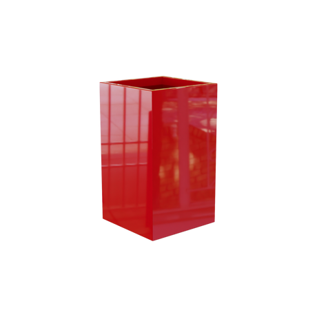 Darwin corner fiberglass planter in Gloss Red