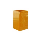 Darwin corner fiberglass planter in Gloss Tangerine