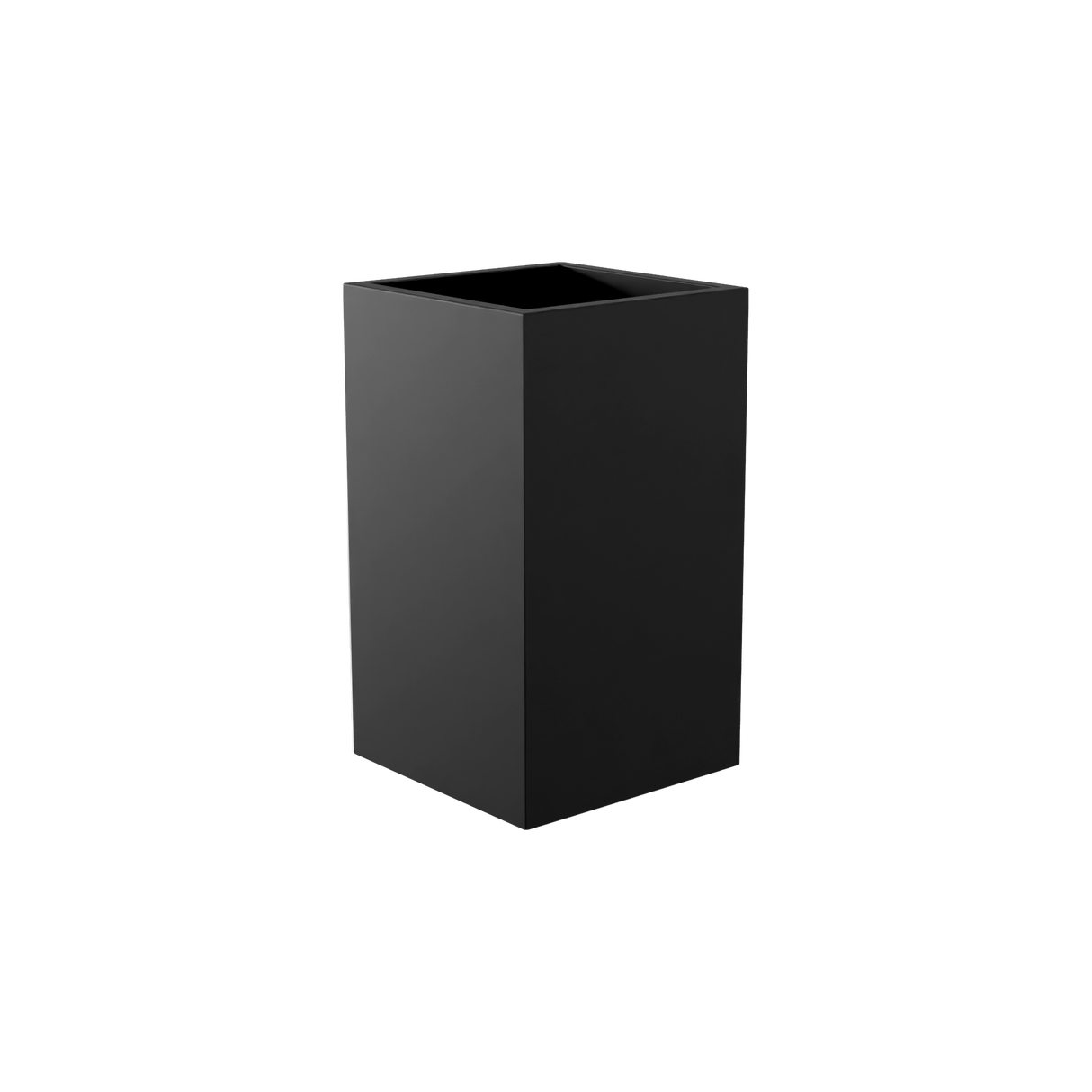 Darwin corner fiberglass planter in Matte Black