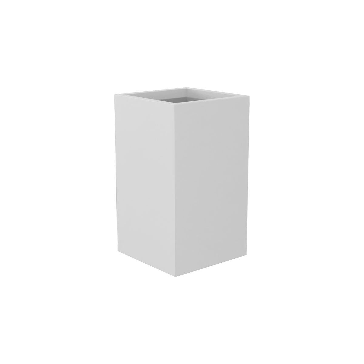 Darwin corner fiberglass planter in Matte Bright White