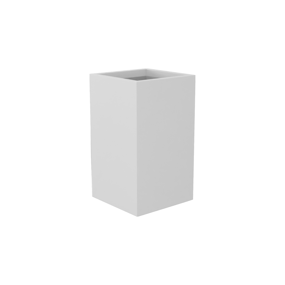 Darwin corner fiberglass planter in Matte Bright White