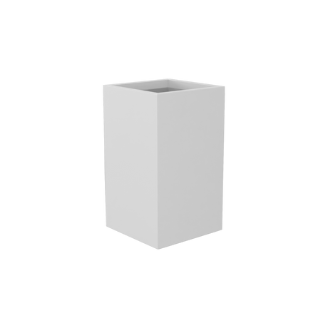 Darwin corner fiberglass planter in Matte Bright White