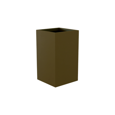 Darwin corner fiberglass planter in Matte Bronze