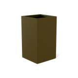 Darwin corner fiberglass planter in Matte Bronze, 24 × 24 × 42 in, studio render