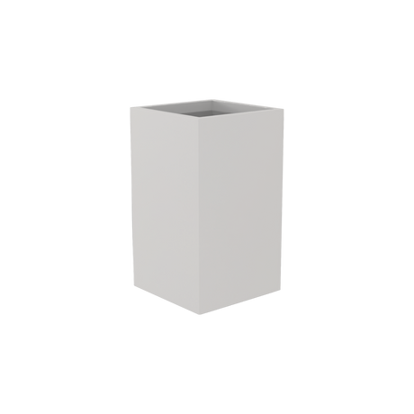 Darwin corner fiberglass planter in Matte Cement Grey