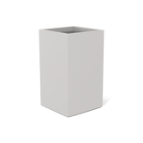 Darwin corner fiberglass planter in Matte Cement Grey, 24 × 24 × 42 in, studio render