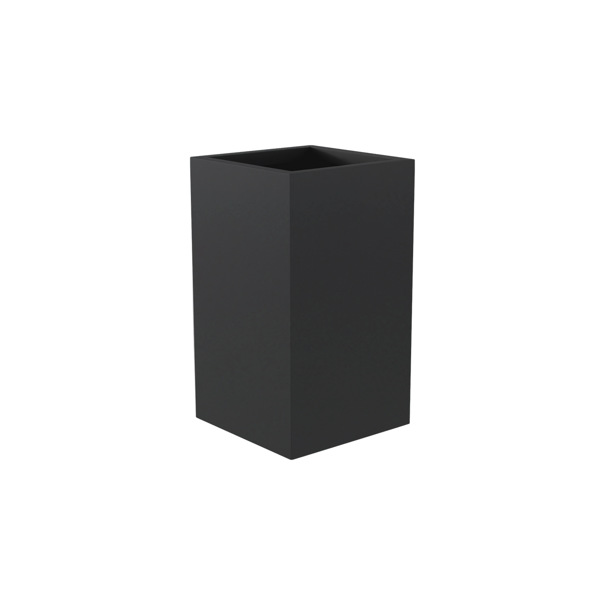 Darwin corner fiberglass planter in Matte Charcoal