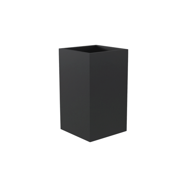 Darwin corner fiberglass planter in Matte Charcoal