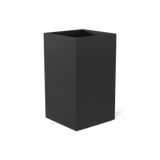 Darwin corner fiberglass planter in Matte Charcoal, 24 × 24 × 42 in, studio render