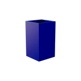 Darwin corner fiberglass planter in Matte Cobalt Blue