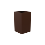 Darwin corner fiberglass planter in Matte Dark Brown