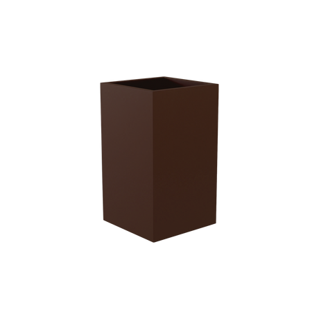 Darwin corner fiberglass planter in Matte Dark Brown