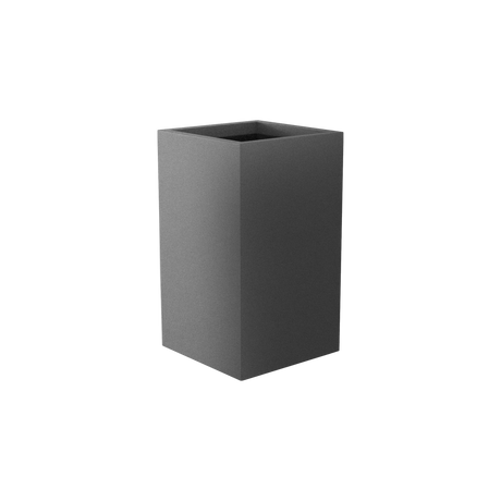 Darwin corner fiberglass planter in Matte Gunmetal