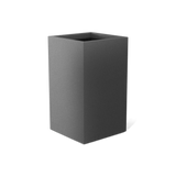 Darwin corner fiberglass planter in Matte Gunmetal, 24 × 24 × 42 in, studio render