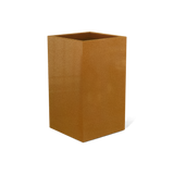 Darwin corner fiberglass planter in Metallic Bronze, 24 × 24 × 42 in, studio render