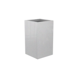Darwin corner fiberglass planter in Metallic Silver