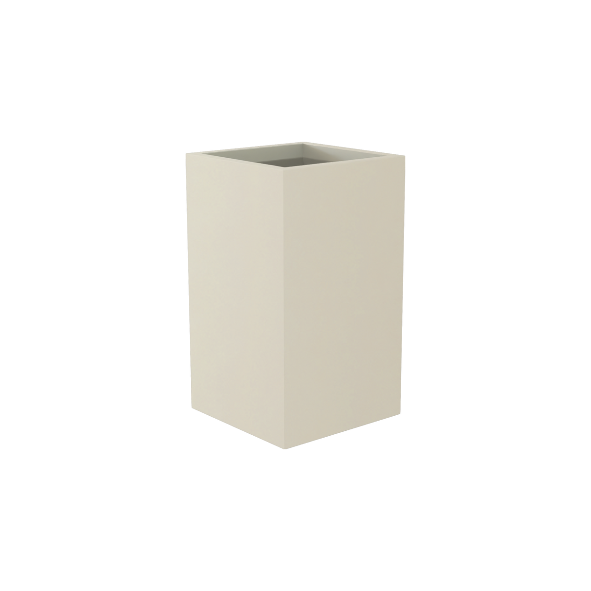 Darwin corner fiberglass planter in Satin Beige