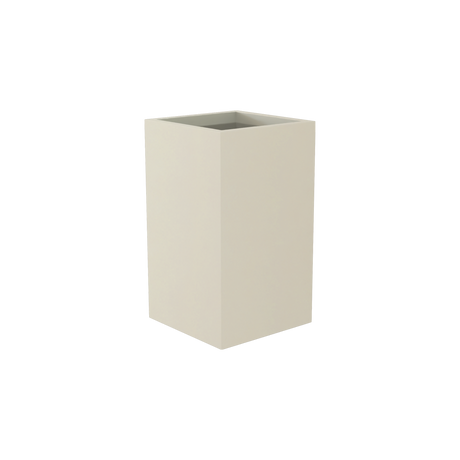 Darwin corner fiberglass planter in Satin Beige