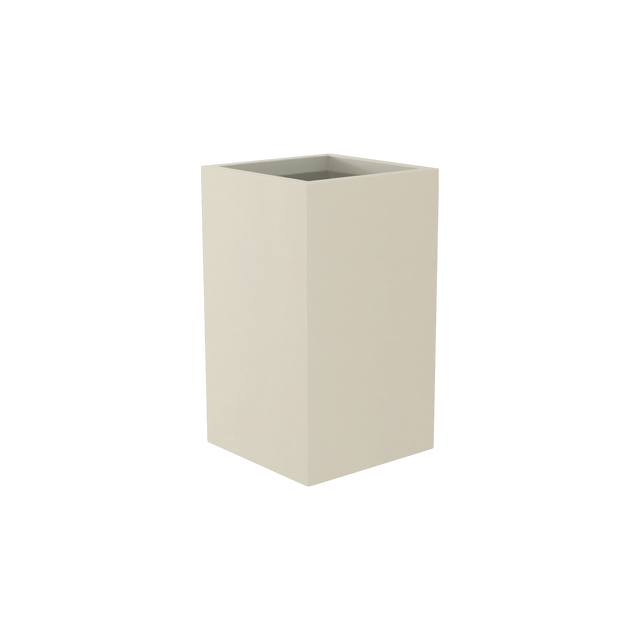 Darwin corner fiberglass planter in Satin Beige