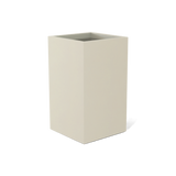 Darwin corner fiberglass planter in Satin Beige, 24 × 24 × 42 in, studio render