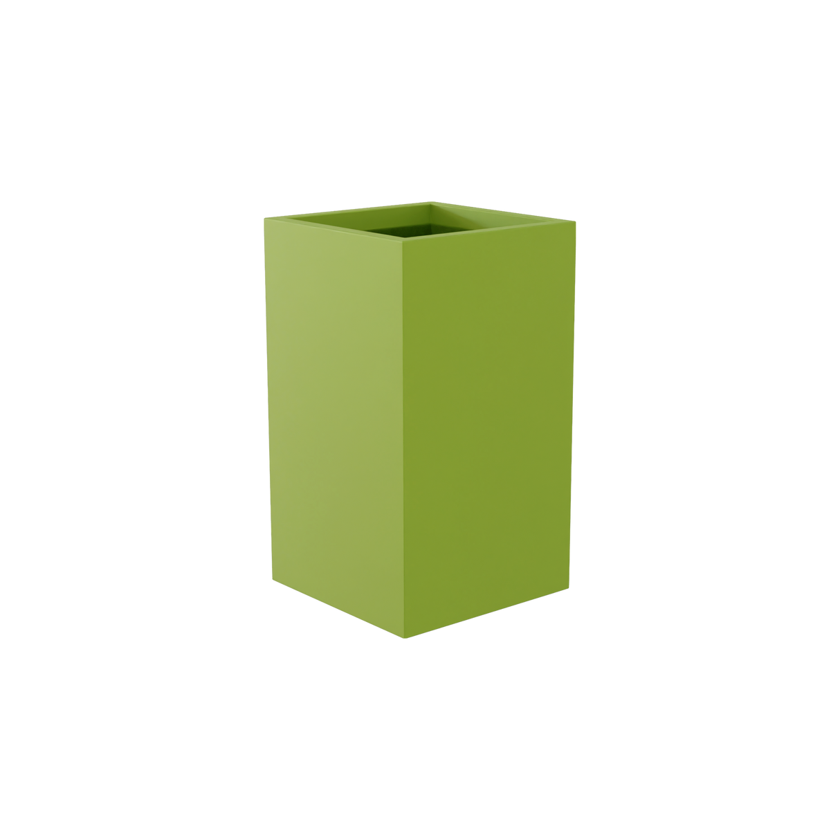 Darwin corner fiberglass planter in Satin Green