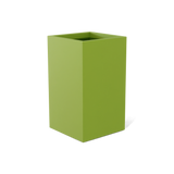 Darwin corner fiberglass planter in Satin Green, 24 × 24 × 42 in, studio render