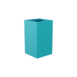 Darwin corner fiberglass planter in Satin Seafoam Green