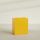 Darwin rectangular fiberglass planter in Gloss Saffron