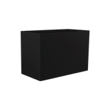 Darwin rectangular fiberglass planter in Matte Black, 72 × 24 × 42 in, studio render