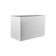 Darwin rectangular fiberglass planter in Matte Bright White, 72 × 24 × 42 in, studio render