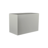 Darwin rectangular fiberglass planter in Matte Cement Grey, 72 × 24 × 42 in, studio render