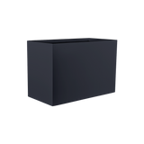 Darwin rectangular fiberglass planter in Matte Charcoal, 72 × 24 × 42 in, studio render