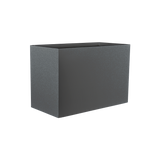 Darwin rectangular fiberglass planter in Matte Gunmetal, 72 × 24 × 42 in, studio render