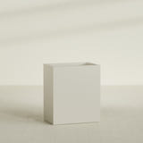 Darwin rectangular fiberglass planter in Satin Beige