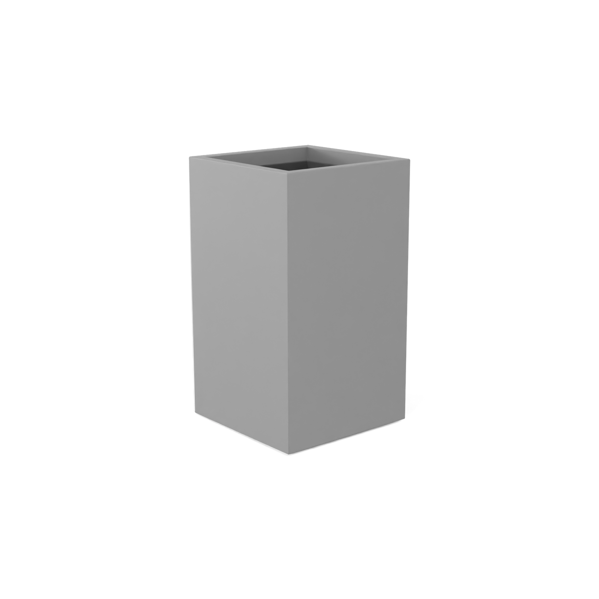 Darwin rectangular fiberglass planter in Matte Cement Grey