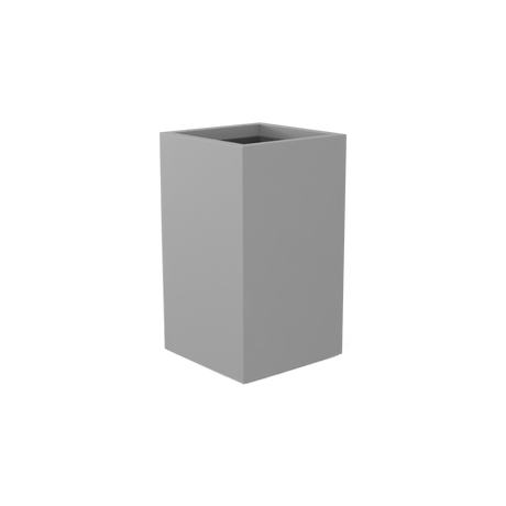Darwin rectangular fiberglass planter in Matte Cement Grey