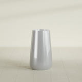 Saigon Tapered Round Planter in Metallic Silver, 16"D × 36"H, shown empty