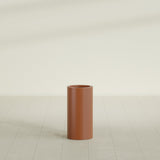 Corry Cylinder Planter in Matte Terra Cotta, 10"D × 20"H, shown empty