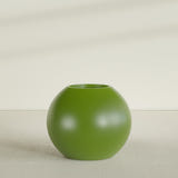 Globe Planter in Satin Green, 36"D × 30"H, shown empty