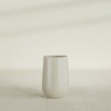 Hayden Urn Planter in Satin Beige, 12"Diam × 20"H, shown empty