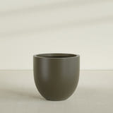 Alzira Bowl Planter in Matte Bronze, 36"D × 34"H, shown empty