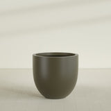 Alzira Bowl Planter in Matte Bronze, 36"D × 34"H, shown empty