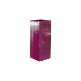 Delray corner fiberglass planter in Gloss Eggplant