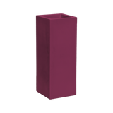 Delray corner fiberglass planter in Gloss Eggplant, 12 × 12 × 32 in, studio render